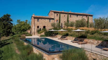 Exterior shot of a farm house at Casali