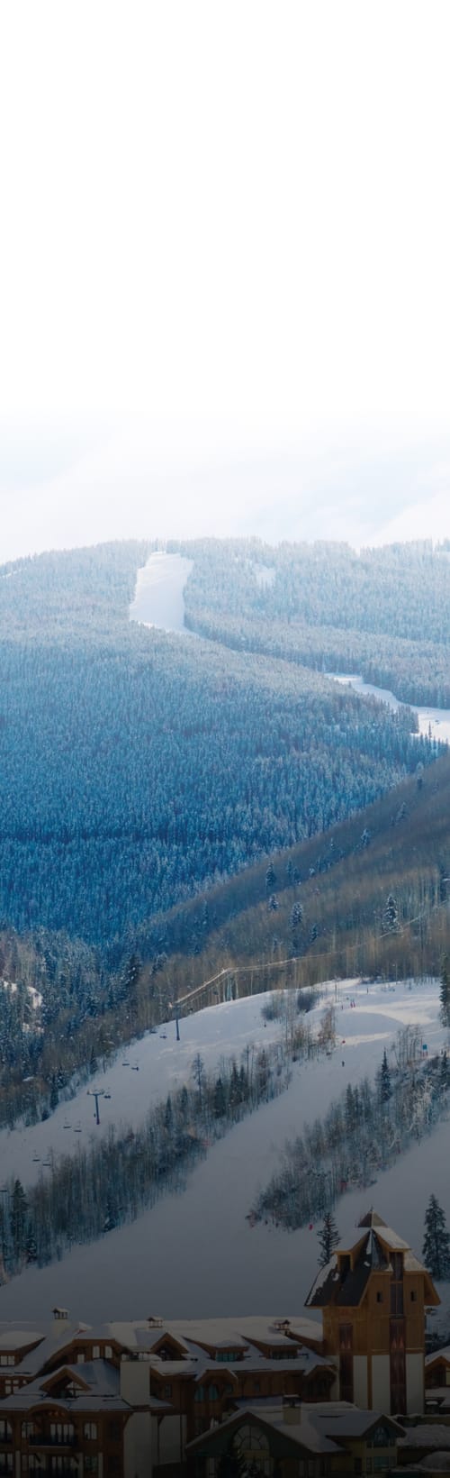 Snowy mountains in Vail